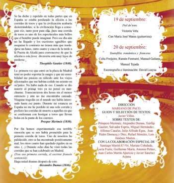 Programa Toros a Escena Interior